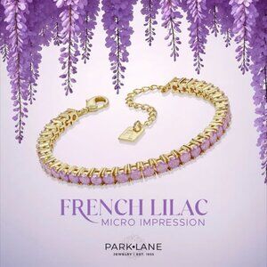 Park Lane Micro FRENCH LILAC Impression Tennis Bracelet NWT
